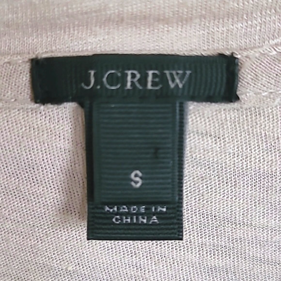 J Crew V-neck T-Shirt with Gold & White Embellishments, Size S - Picture 4 of 7